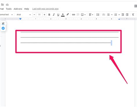 How To Add Lines For Writing In Google Docs