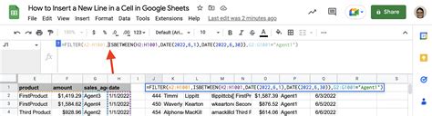 how to add lines to cells in google sheets