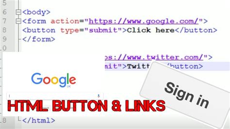 how to add link in html button