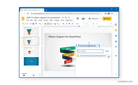how to add links to different slides in google slides
