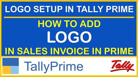 how to add logo in tally prime sales invoice