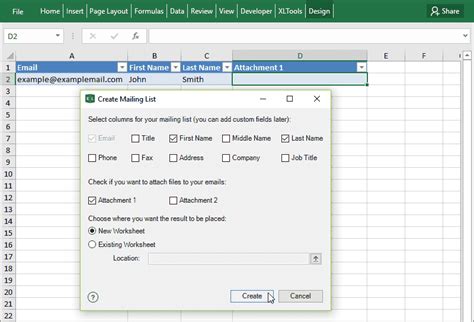 How To Add Mailings In Excel