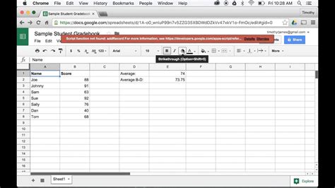 how to add menu bar in google sheets