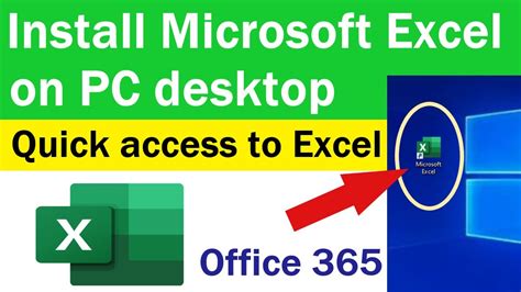 how to add microsoft excel to desktop