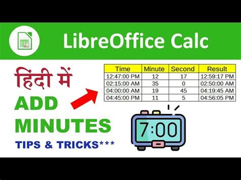 How To Add Minutes In Libreoffice Calc