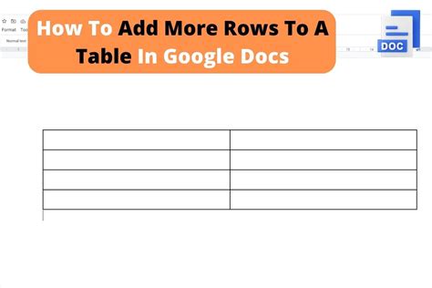 how to add more rows in google docs table