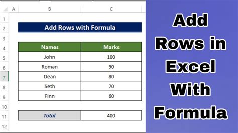how to add multiple rows in excel and keep formulas