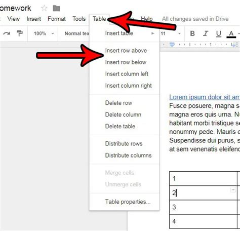 how to add multiple rows in google docs