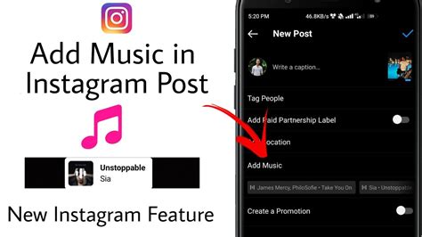 how to add music to insta post