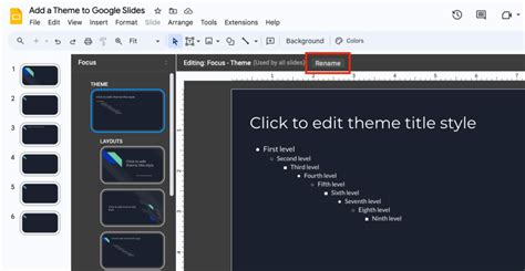 how to add new themes to google slides