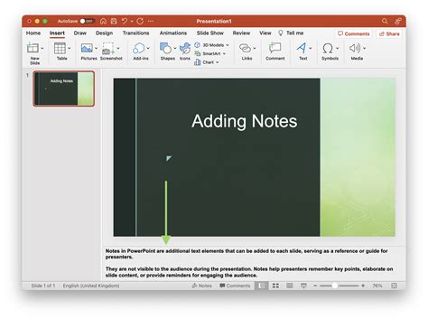 How To Add Note In Ppt Slide