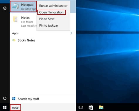 how to add notepad to desktop windows 10