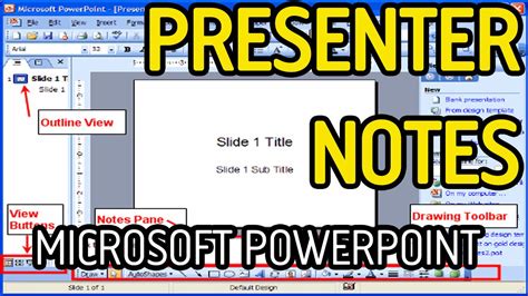 how to add notes in presenter view powerpoint