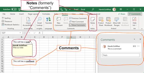 how to add notes on excel chart