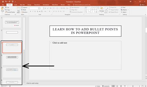 how to add outline in powerpoint