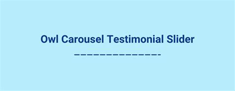 How To Add Owl Carousel Slider In Html