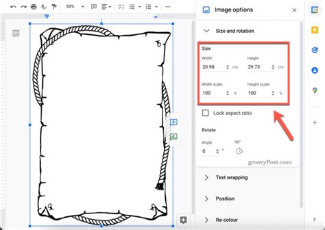 how to add page frame in google docs
