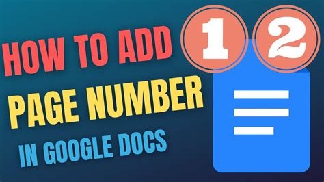 how to add page number on docs app