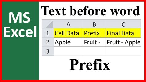 how to add prefix numbers in excel