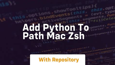 how to add python to path mac zsh
