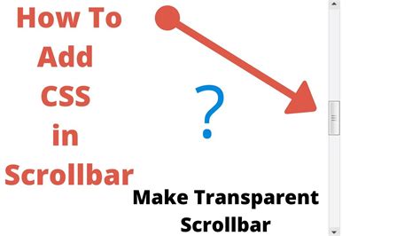 How To Add Scroll Bar In Html And Css
