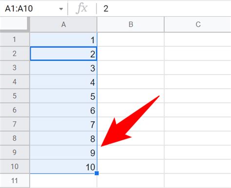 how to add sequential numbers in google sheets