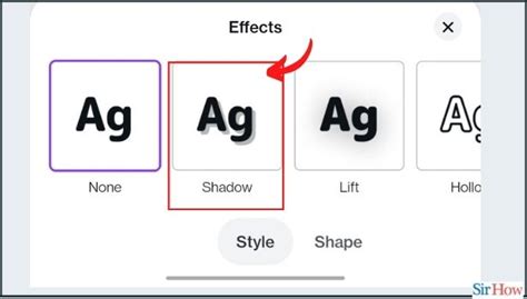 how to add shadow to text in canva mobile