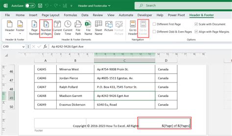 how to add sheet name in excel footer