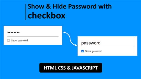 how to add show and hide password in html