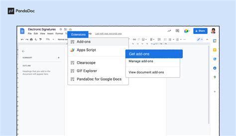 how to add signature field in google docs
