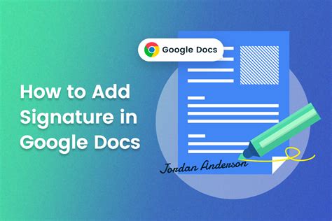 how to add signature to a google docs
