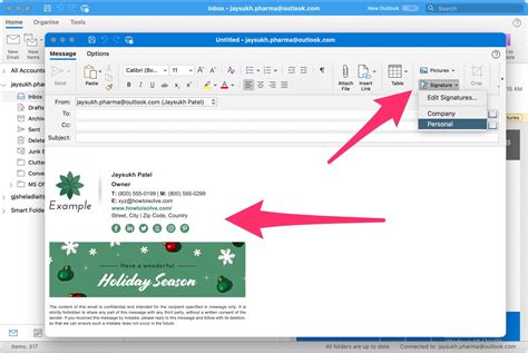 how to add signature to outlook in mac