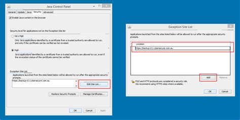 How To Add Sites To The Exception Site List In The Java Control Panel Settings
