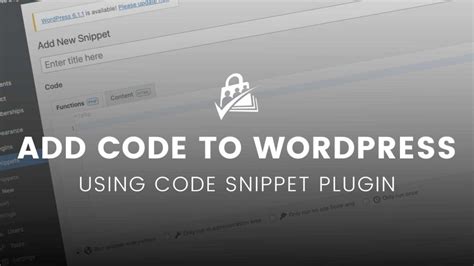 how to add snippet in wordpress