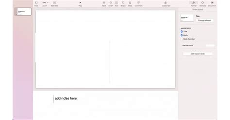 how to add speaker notes in keynote