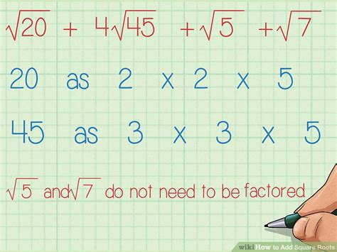 how to add square root in docs