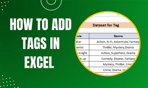 How To Add Tags Excel
