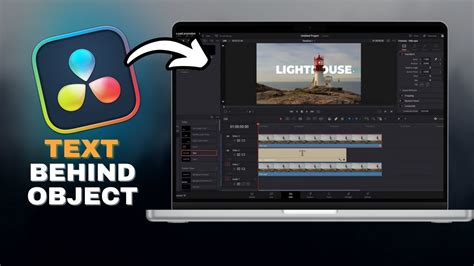 how to add text behind video in davinci resolve