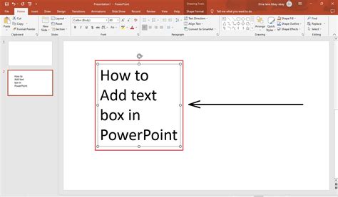 how to add text box in powerpoint presentation