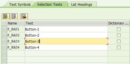 How To Add Text For Radio Button In Sap Abap