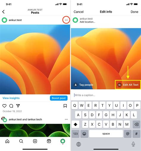 how to add text on instagram post