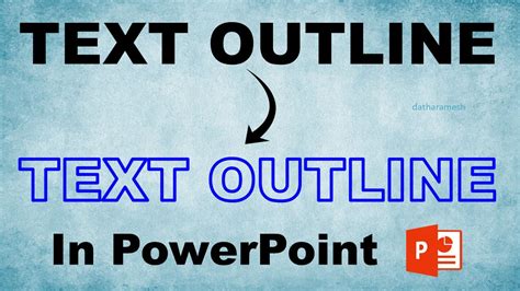 how to add text outline in slides