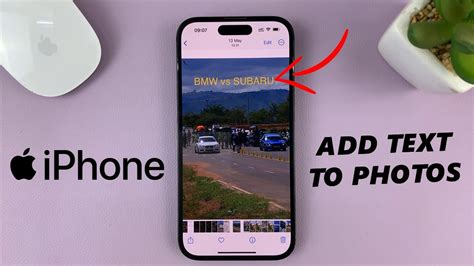how to add text to a photo in iphone 16