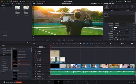 how to add text to video in davinci resolve 18