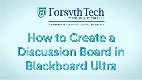 How To Add To A Discussion Board On Blackboard