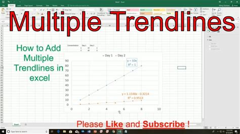how to add two trendlines on one graph in excel