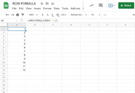how to add up numbers in rows in google sheets