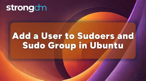 how to add user to sudoers group ubuntu