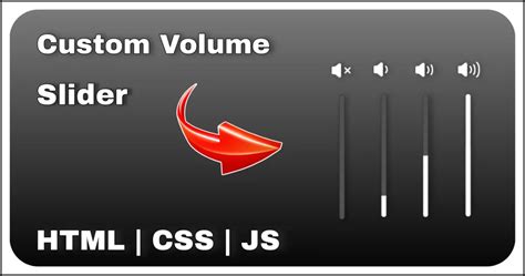 How To Add Volume Slider In Html