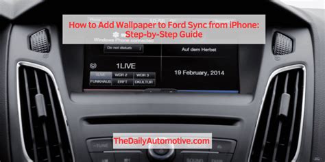 How To Add Wallpaper To Ford Sync From Iphone